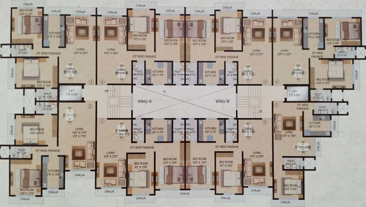 Floor Plan of Parmar & SM Laxmi Chhaya in Santacruz West, Mumbai - Image 37793