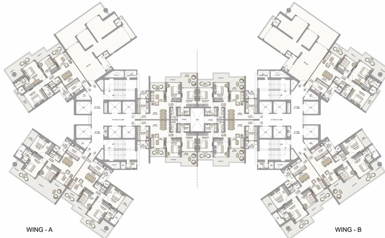 Floor Plan of Prestige Siesta - The Prestige City in Mulund West, Mumbai - Image 90915