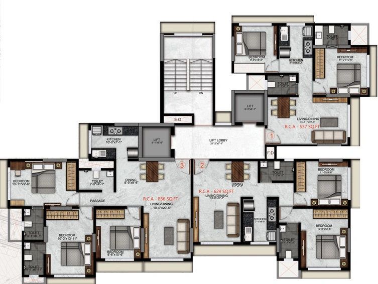 Floor Plan of Rishabraj Percy in Borivali West, Mumbai - Image 37863