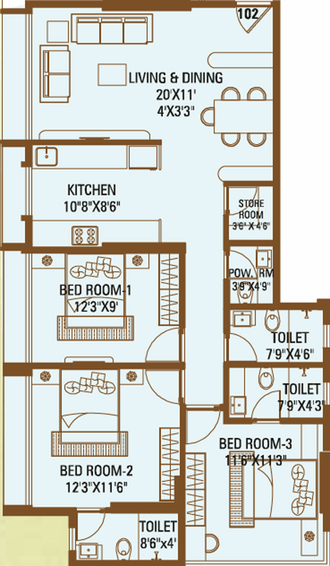 3 BHK Flat in Shri Ganesh Royal Altezza in Ghatkopar East, Mumbai - Image 469850
