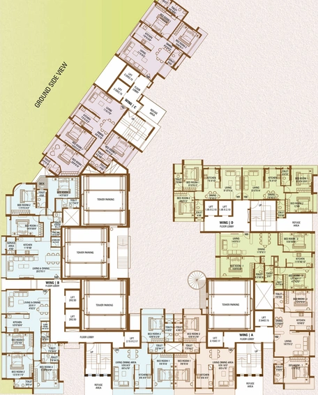 Floor Plan of Shri Ganesh Royal Altezza in Ghatkopar East, Mumbai - Image 37970