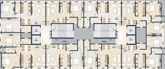 Floor Plan of VK Skye Signature in Ghatkopar East, Mumbai - Image 38005