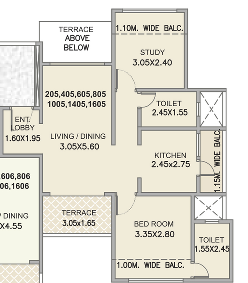 2 BHK Flat in Three Jewels in Kondhwa, Pune - Image 422404