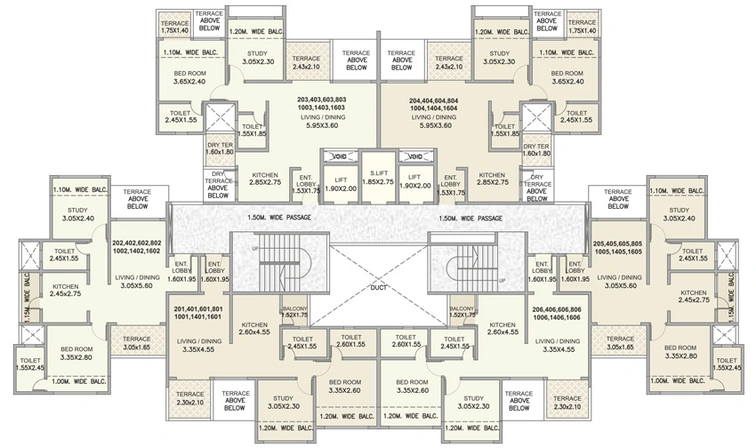 Floor Plan of Three Jewels in Kondhwa, Pune - Image 11538