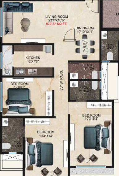 3 BHK Flat in DGS Sheetal Surya Prakash in Vile Parle East, Mumbai - Image 469971