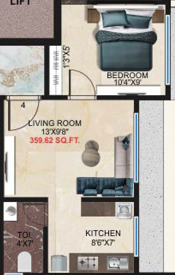 1 BHK Flat in DGS Sheetal Surya Prakash in Vile Parle East, Mumbai - Image 469968