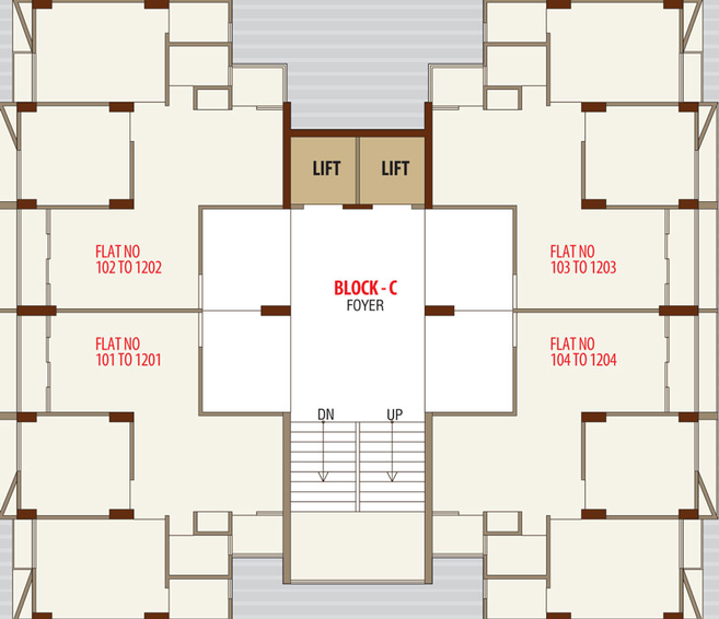 Floor Plan of Madhuram Blossom in Chandkheda, Ahmedabad - Image 29820