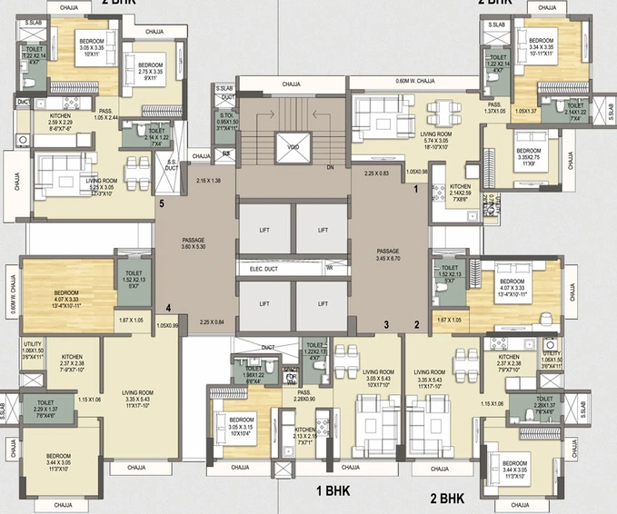 Floor Plan of Parsh 66 Palazzio in Borivali East, Mumbai - Image 38062