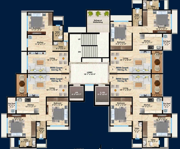 Floor Plan of Samarpan Anuraj in Borivali East, Mumbai - Image 38069