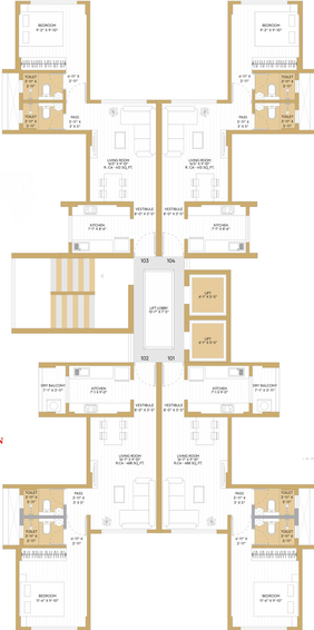 Floor Plan of Samarpan Om Apartment in Borivali West, Mumbai - Image 38095