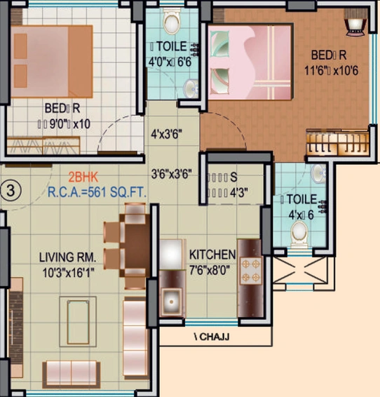 2 BHK Flat in Samarpan Nikunj Vihar in Borivali East, Mumbai - Image 470126