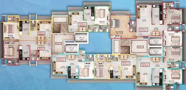 Floor Plan of Modi Valley View in Borivali West, Mumbai - Image 38168