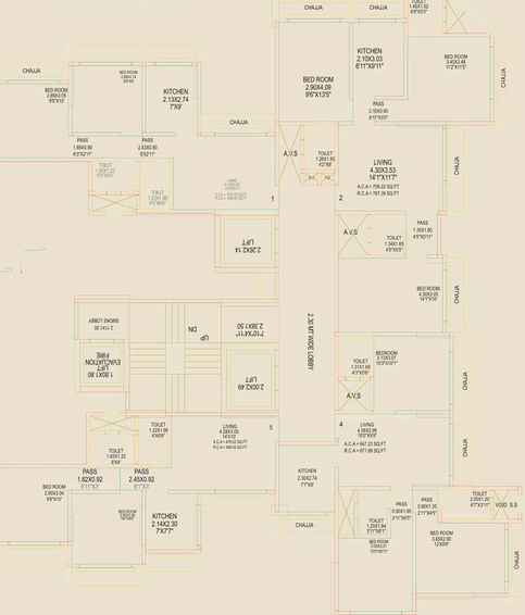 Floor Plan of DGS Sheetal Anupam in Malad West, Mumbai - Image 38175