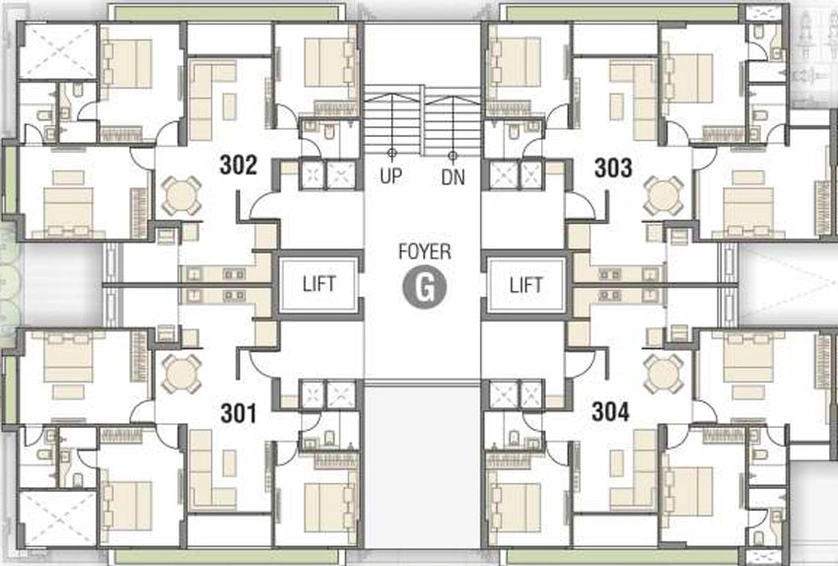 Floor Plan of Sharanya Altura in Shilaj, Ahmedabad - Image 122499
