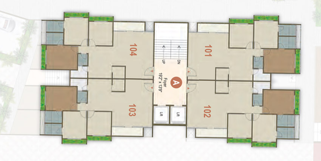 Floor Plan of SKJ Siddharth Luxuria in Tragad, Ahmedabad - Image 30015