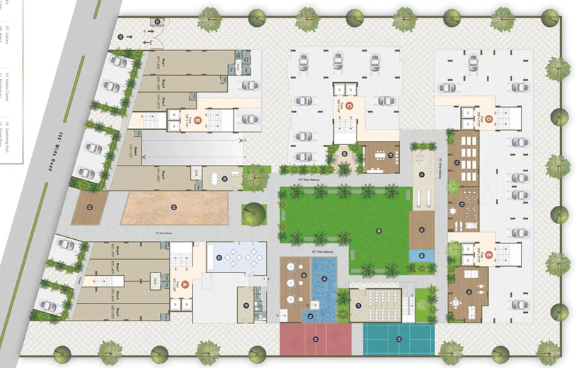 Master Plan of SKJ Siddharth Luxuria in Tragad, Ahmedabad - Image 30017