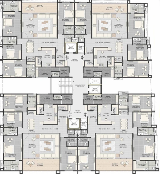 Floor Plan of Addor The Life in Ambawadi, Ahmedabad - Image 30112
