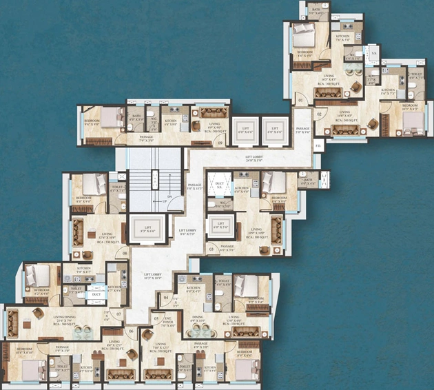 Floor Plan of Millionaire Ocean View in Andheri West, Mumbai - Image 91020