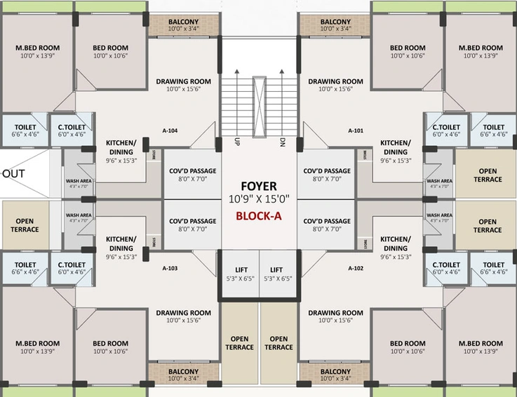 Floor Plan of Colin Harmony in Chandkheda, Ahmedabad - Image 30138