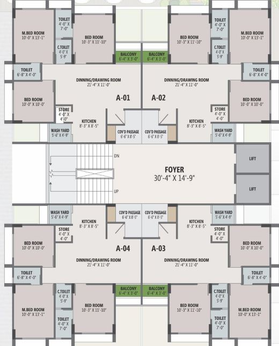 Floor Plan of Colin Haven in Chandkheda, Ahmedabad - Image 30146