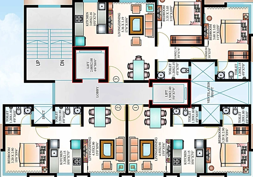 Floor Plan of Parmar Platinum in Santacruz East, Mumbai - Image 38312
