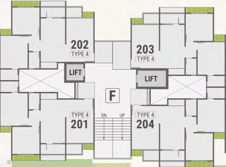Floor Plan of Dharti Sky Line in Jagatpur, Ahmedabad - Image 30195