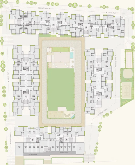 Master Plan of Dharti Sky Line in Jagatpur, Ahmedabad - Image 30196