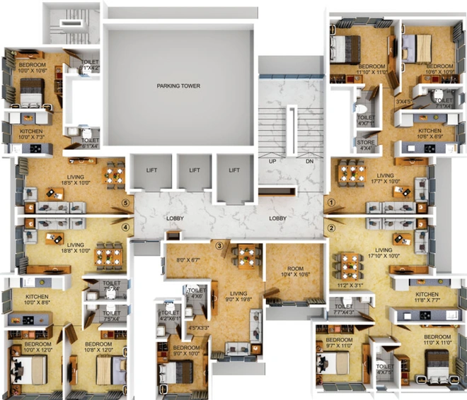 Floor Plan of Bhoomi Shivam in Kandivali West, Mumbai - Image 38409