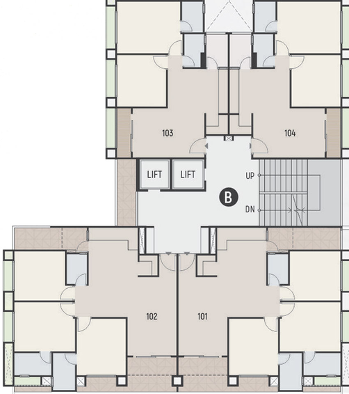 Floor Plan of Shoolin Kopren Park View in Ognaj, Ahmedabad - Image 30235
