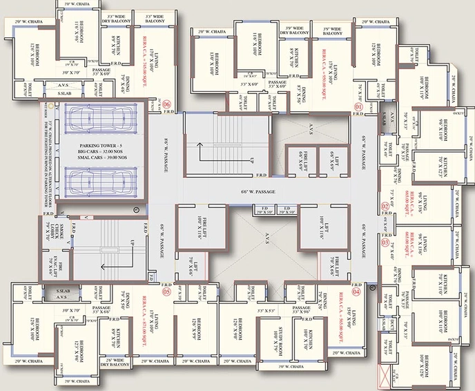 Floor Plan of Origin Rock Highland in Kandivali West, Mumbai - Image 152546