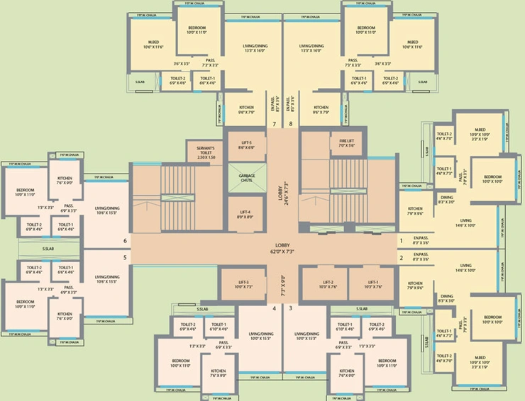 Floor Plan of Origin Sanjiv CHSL in Kandivali West, Mumbai - Image 38585
