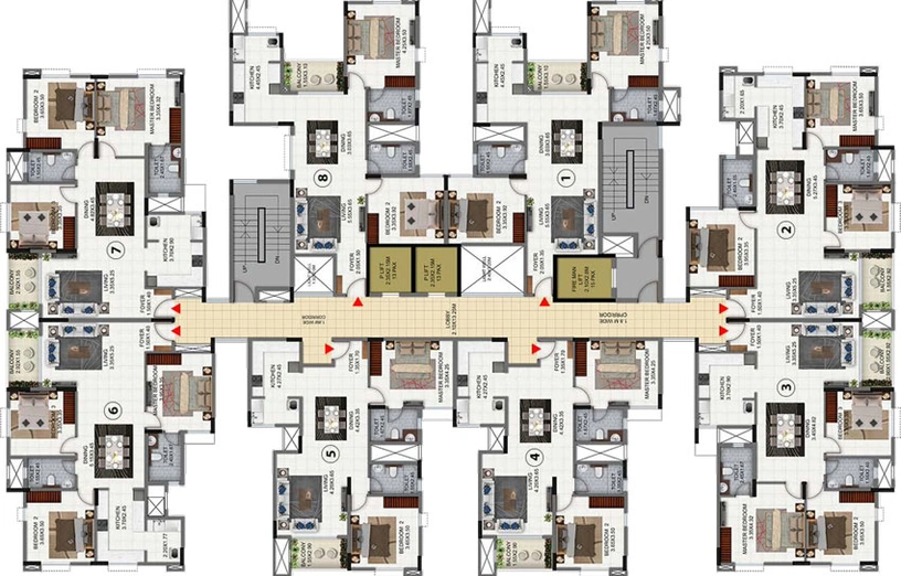 Floor Plan of Salarpuria Sattva Exotic in Kogilu, Bangalore - Image 39904