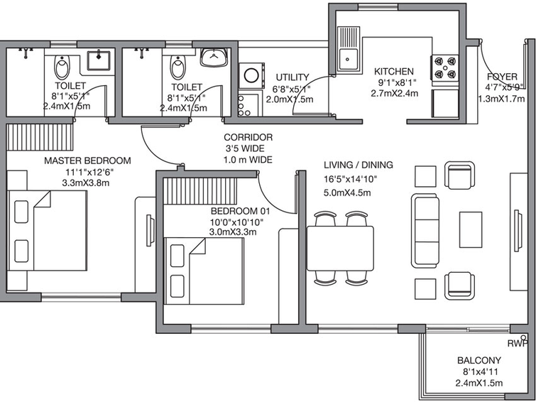 2 BHK Flat in Godrej 24 in Sarjapur, Bangalore - Image 735847