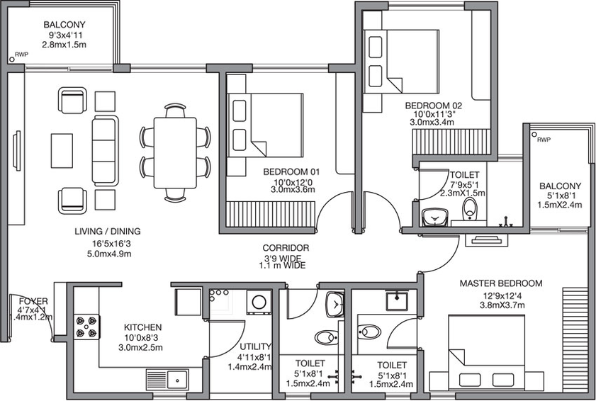 3 BHK Flat in Godrej 24 in Sarjapur, Bangalore - Image 735848