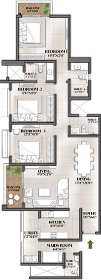 3 BHK Flat in Avalon Park - The Prestige City in Sarjapur, Bangalore - Image 472998