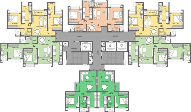 Floor Plan of Eden Park - The Prestige City in Sarjapur, Bangalore - Image 40096