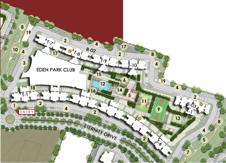 Master Plan of Eden Park - The Prestige City in Sarjapur, Bangalore - Image 40097