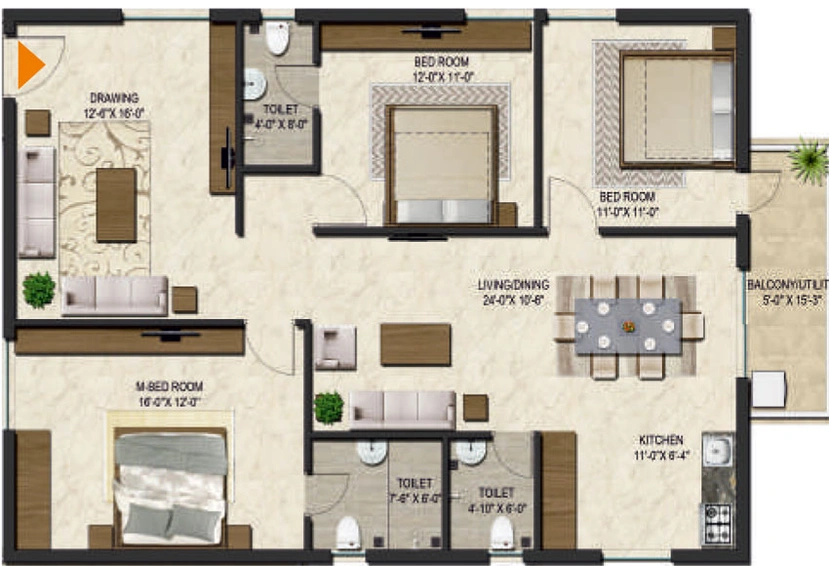 3 BHK Flat in Aakriti Esta in Tellapur, Hyderabad - Image 505555