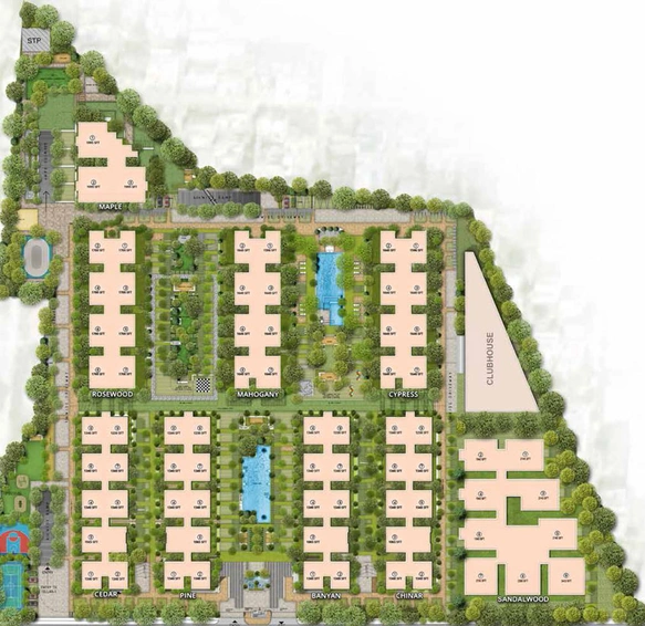 Master Plan of Ambience Courtyard in Manikonda, Hyderabad - Image 53529