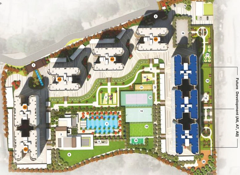 Master Plan of Kumar Prospera in Magarpatta, Pune - Image 11680