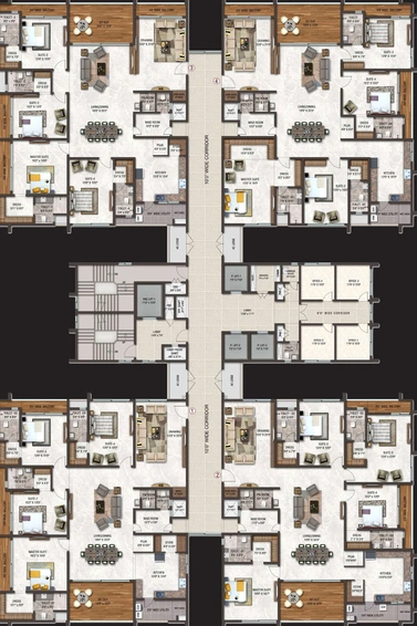 Floor Plan of DSR Skymarq in Puppalaguda, Hyderabad - Image 53608