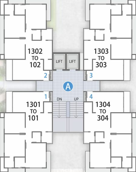 Floor Plan of Sky Serenity in Bopal, Ahmedabad - Image 30403