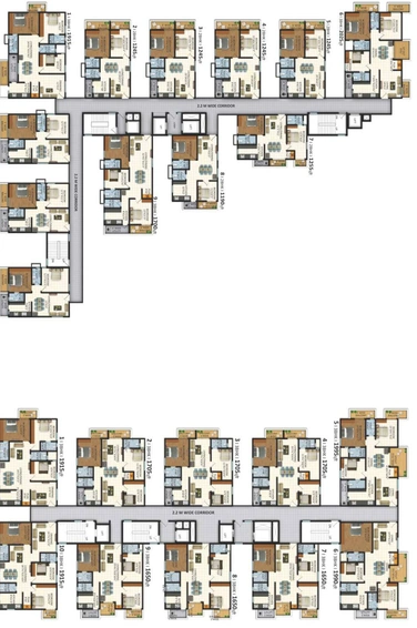 Floor Plan of Vasavi Lake City in Hafeezpet, Hyderabad - Image 53670