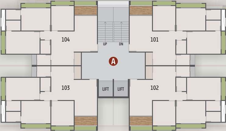 Floor Plan of Swastik Vivanta in Bopal, Ahmedabad - Image 30450