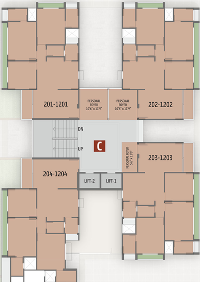 Floor Plan of Wertical Space in Chharodi, Ahmedabad - Image 30510