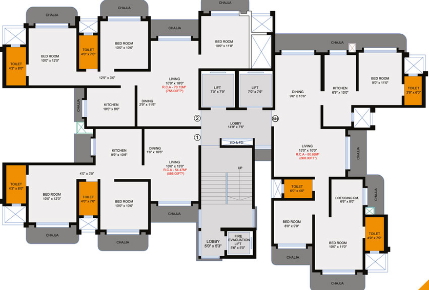 Floor Plan of Chaitanya Om Shivam in Borivali West, Mumbai - Image 90992