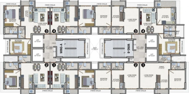 Floor Plan of Satre SIPL Sarit in Andheri East, Mumbai - Image 38637