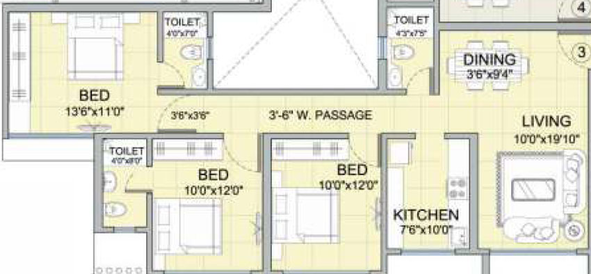 3 BHK Flat in Romell Diva in Malad West, Mumbai - Image 470974