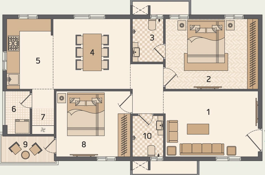 2 BHK Flat in Gokul Bhuvanam in Nizampet, Hyderabad - Image 507015