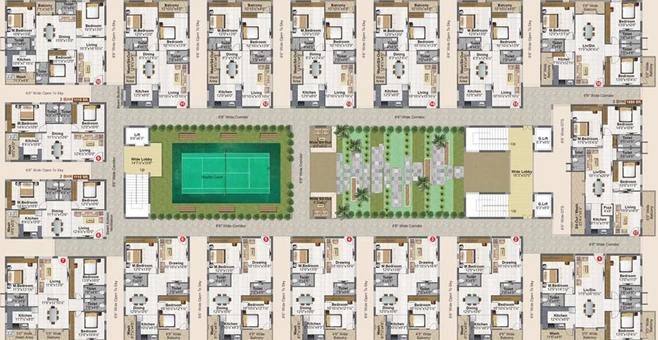 Master Plan of Meenazi Elite in Kismatpur, Hyderabad - Image 54176